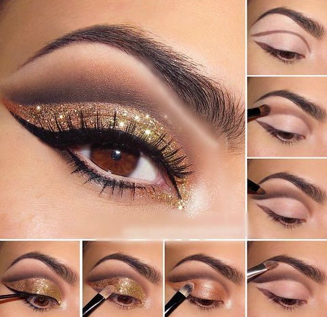 Makeup-урок: учимся делать золотой макияж для карих, зеленых и голубых глаз