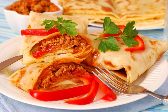 Вкусные и сытные блинчики с мясом. Рецепт от Юлии Высоцкой