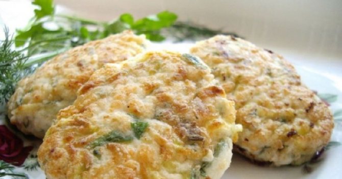 Диетические котлеты из куриного фарша с кабачком