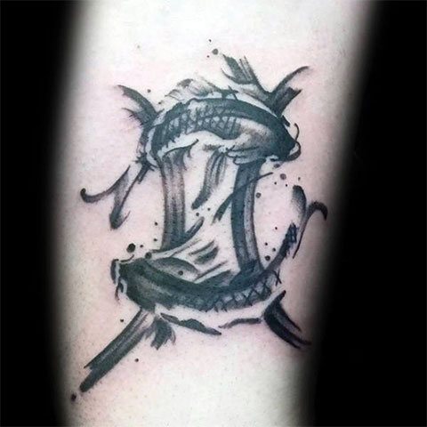 Эскиз тату - знак зодиака рыбы