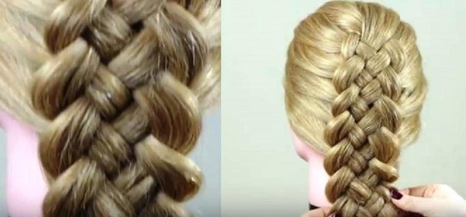 Французская коса из 5 прядей