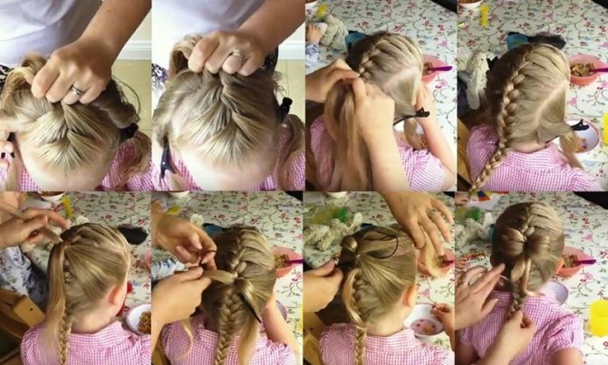 Французская коса с бабочкой из волос с пошаговым объяснением