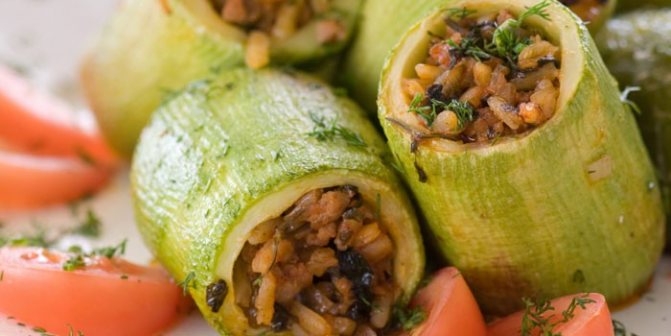 Готовые фаршированные кабачки