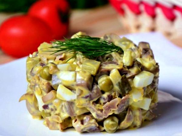 Салат с жареными шампиньонами — 7 рецептов вкусного салата