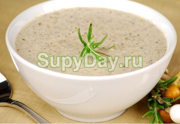 Грибной крем-суп с кабачками