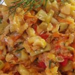 Кабачковое рагу с кабачками и овощами