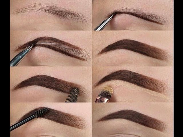 как подвести брови карандашом