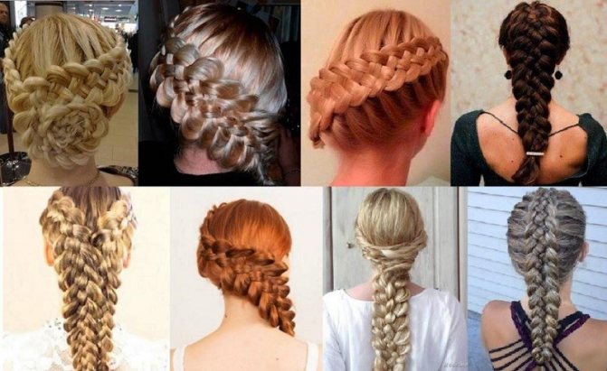Коса из 5 прядей