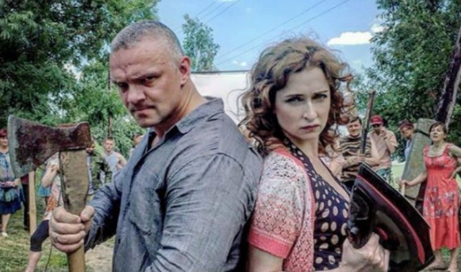 На съемках сериала «Жуки»