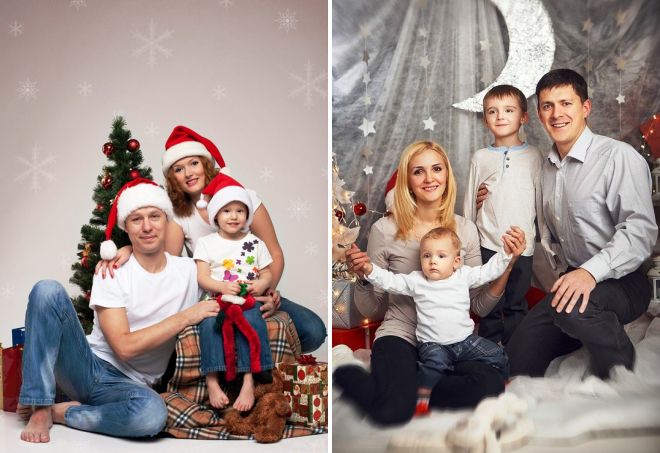 образы для новогодней семейной фотосессии