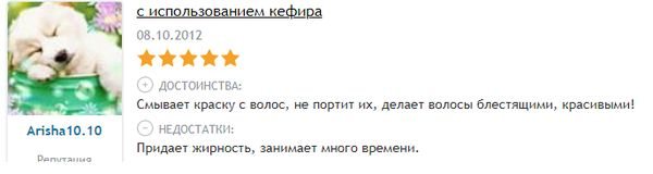 отзыв смывки кефиром