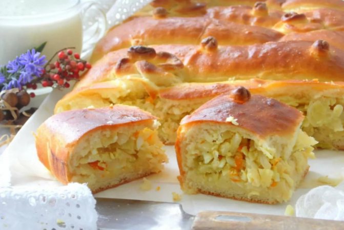 Пирог из свежей капусты