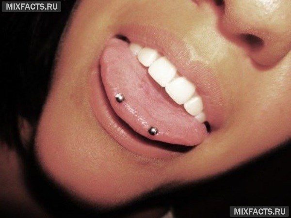 Пирсинг языка – виды прокола, подбор украшений, фото