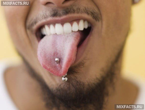 Пирсинг языка – виды прокола, подбор украшений, фото