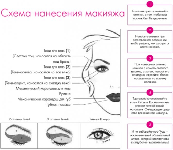 Пошаговая техника нанесения простого макияжа