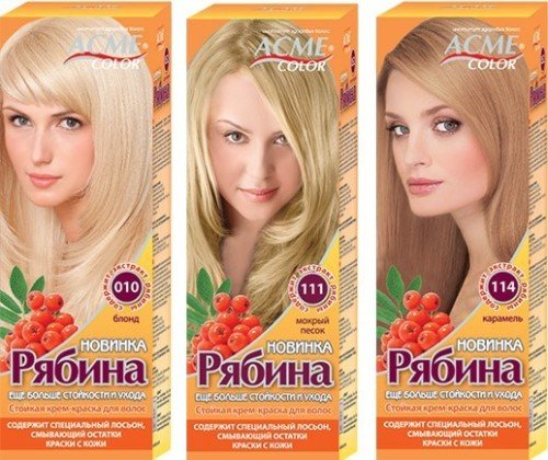 рябина краска палитра