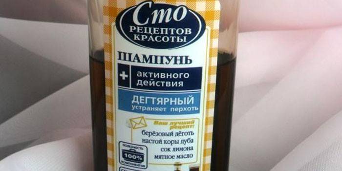 Шампунь от перхоти Сто рецептов красоты «Дегтярный»