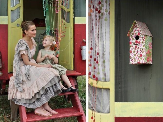 Стиль шебби шик в одежде - платье, босоножки
