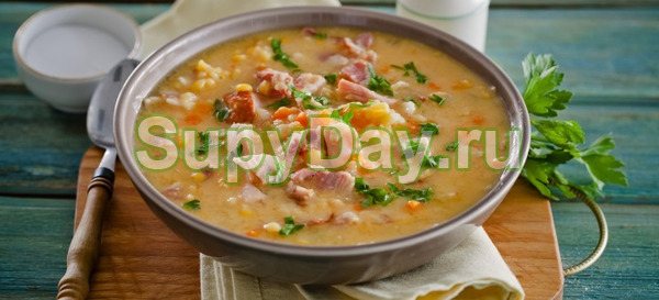 Суп гороховый с уткой