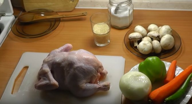 Суп куриный с грибами - ингредиенты