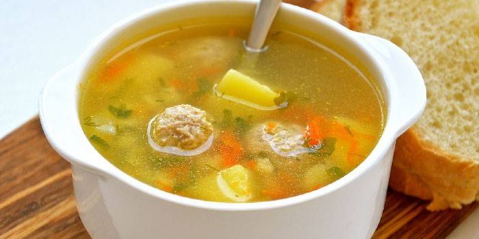 Суп с фрикадельками из куриного фарша