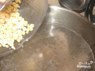 Пошаговый рецепт приготовления горохового супа с мясом