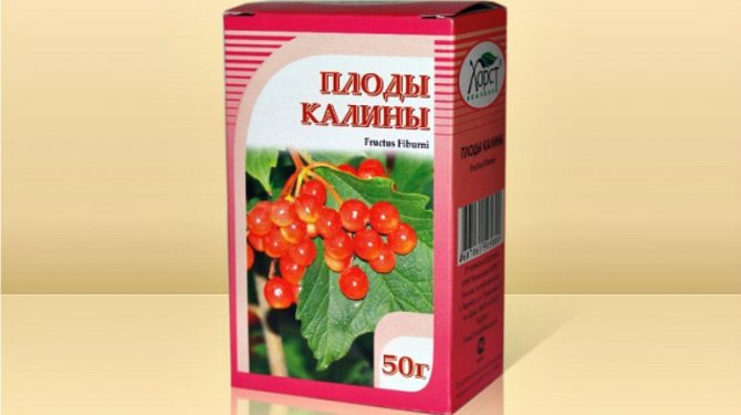 Сушеные плоды калины