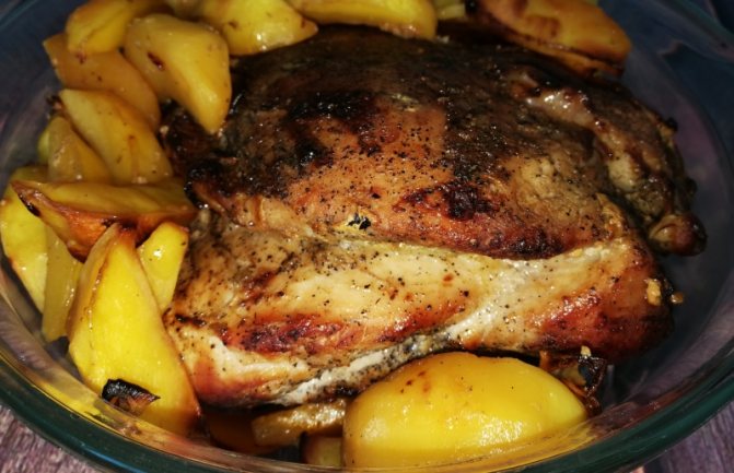 Свинина куском с картофелем