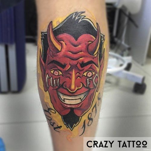 Тату демон и цифры, CrazyTattoo