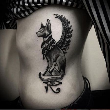Тату египетская кошка