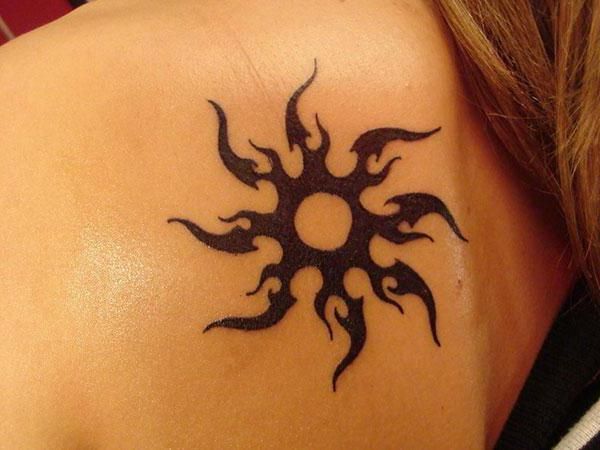 Тату с полинезийским солнцем, crazytattoo