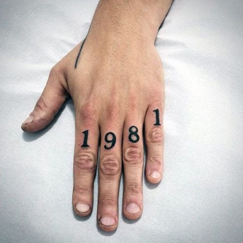 Тату с римскими цифрами на пальцах, CrazyTattoo