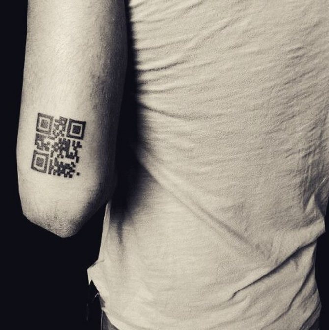 татуировка qr код
