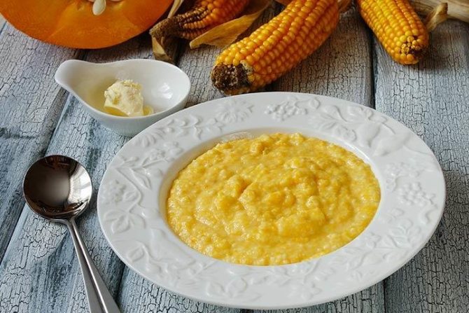 Тыквенная каша с кукурузной крупой в мультиварке