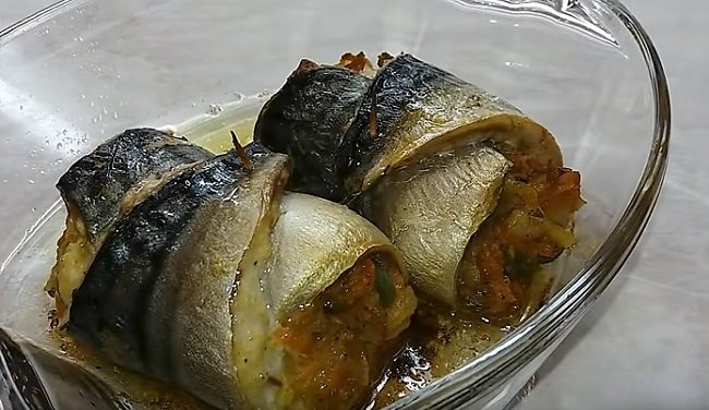 запеченные рулеты из рыбы