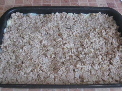 Картофельная запеканка с фаршем без сыра в духовке
