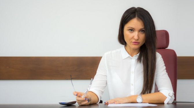 женщина на работе